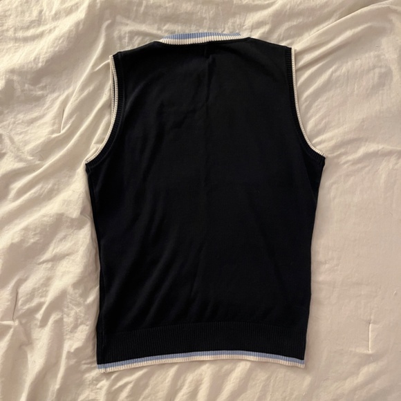 Munsingwear navy blue knit sweater vest - women's large - Picture 2 of 5